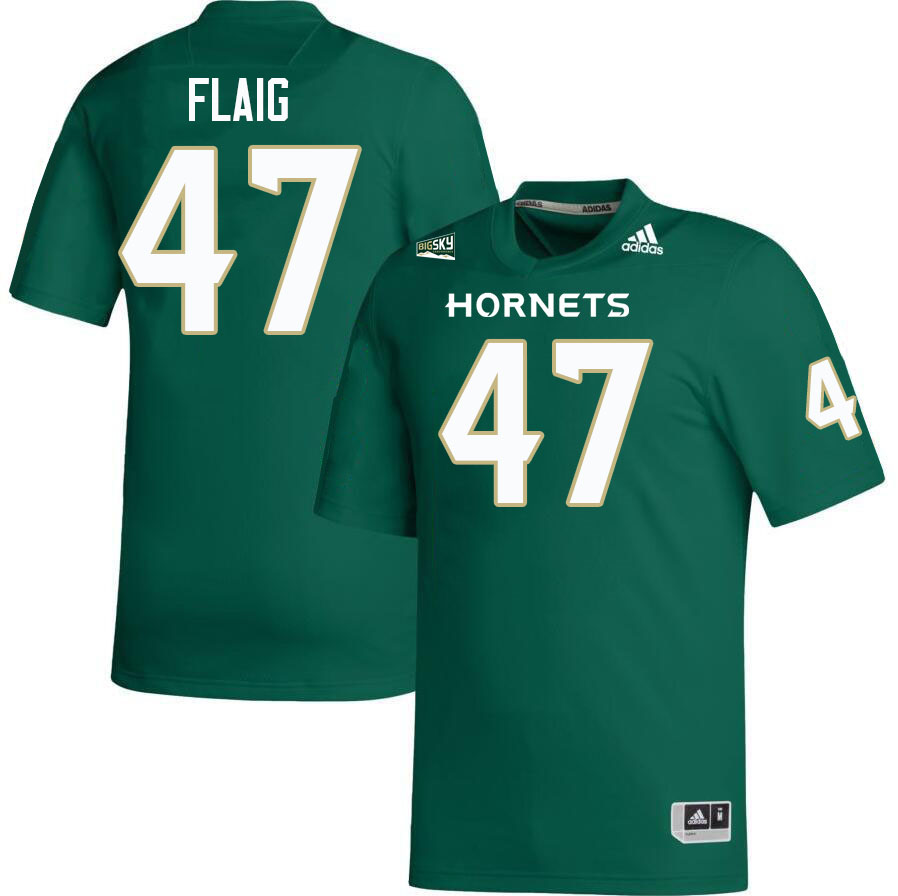 Sacramento State Hornets #47 Jayden Flaig College Football Jerseys Stitched Sale-Green